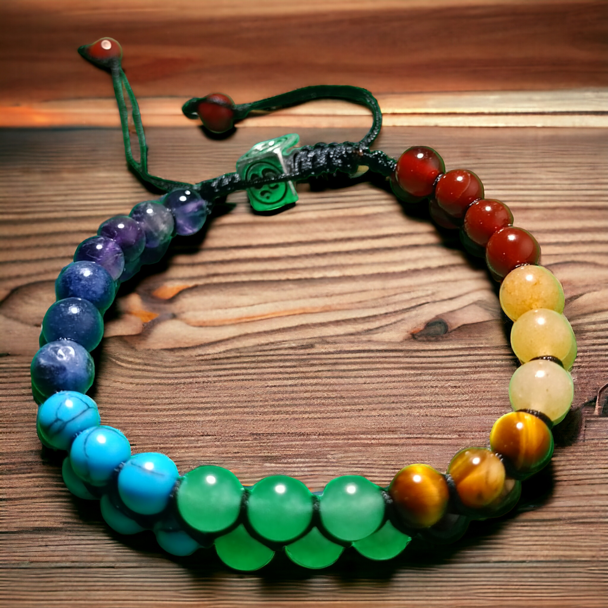 Regenbogen-Energiearmband – Doppeltes 7-Chakra-Design